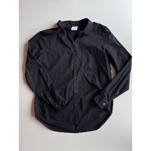 GAP True Black Cotton Poplin Button-Up Classic Shirt, Size S - Picture 5 of 14